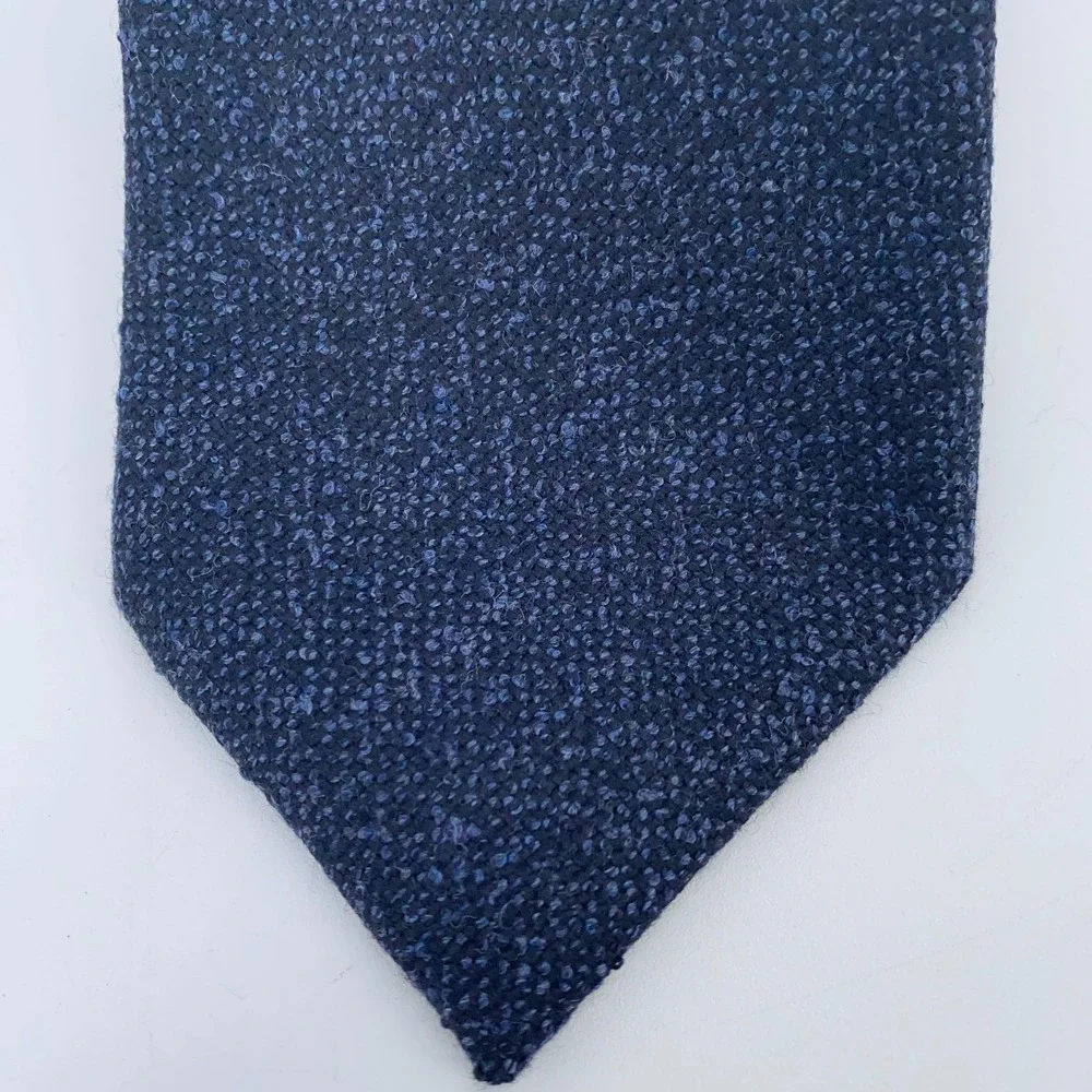 Eton Tie Mens One Size Blue Wool Professional Luxury Classic Fit Necktie NWT